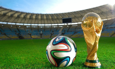 FIFA World Cup trophy and ball